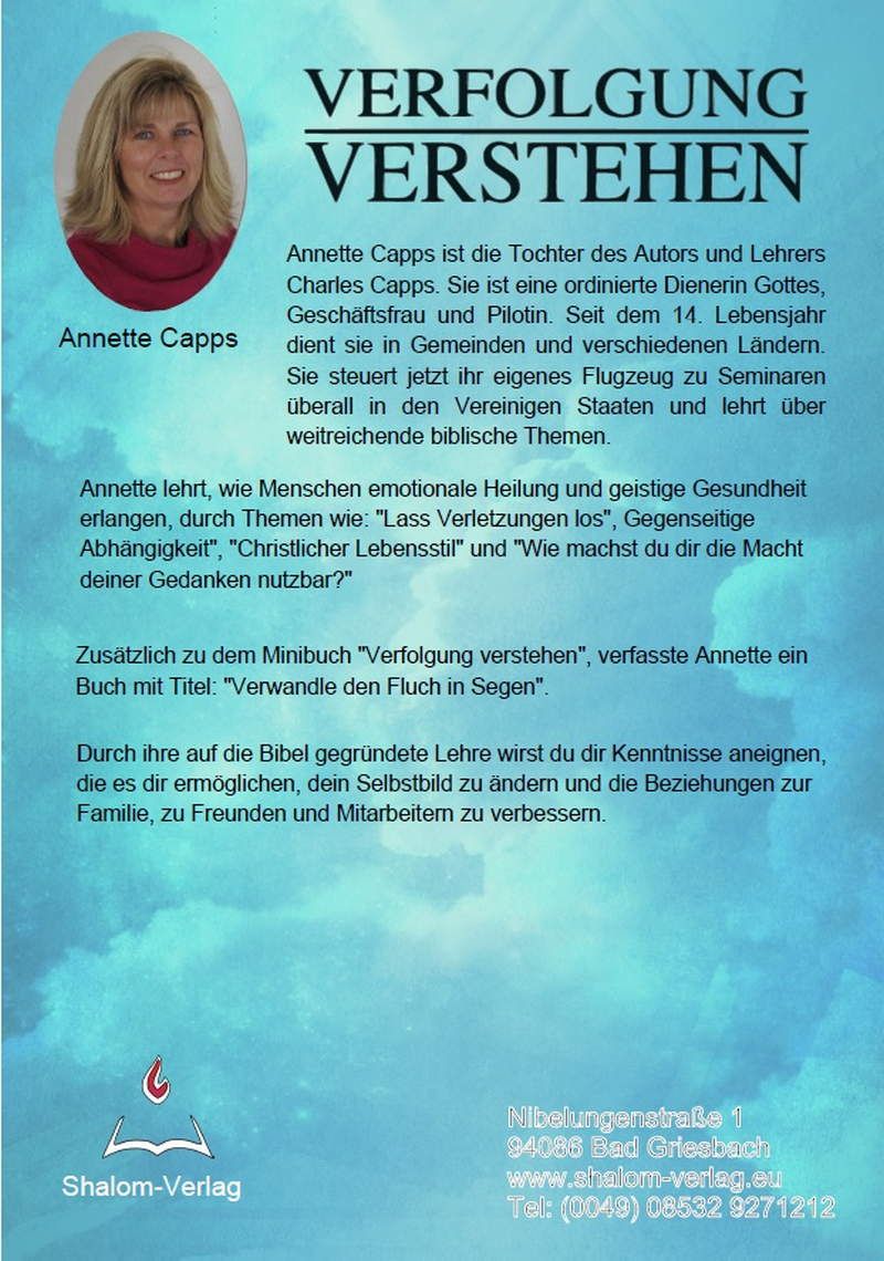 Hörbücher Deutsch - Annette Capps: Verfolgung verstehen (1 CD)